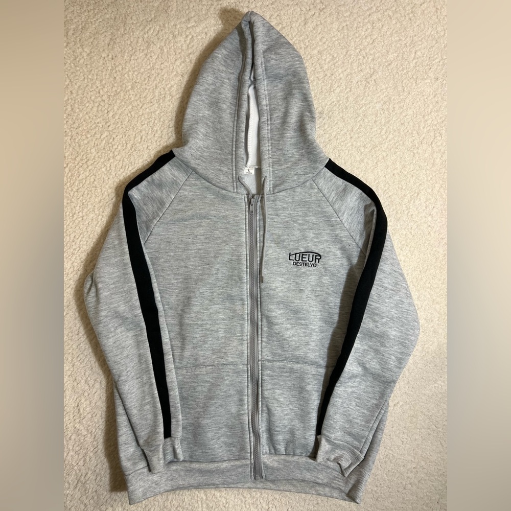 Yesstyle: Iduna - Contrast Trim Zip Hoodie